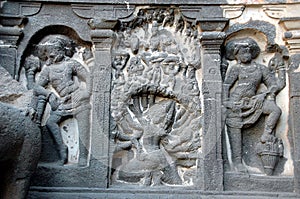 Hindu sculptures Ellora Caves