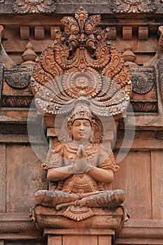 Hindu statue at temple in Hampi, India