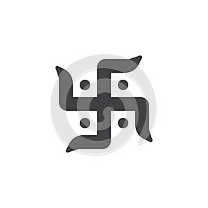 Hindu swastika vector icon