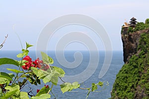 Hindu Temple of Bali and flowers. Taken January 2022