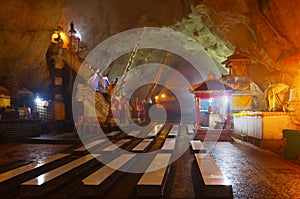 Hindu temple in cave on Nusa Penida island, Bali, Indonesia photo