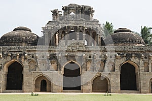 Hindu Temple facade, Hampi, India photo