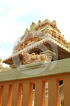 Hindu Temple Gleaming in the Sun