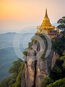 The Hindu temple is located on a steep and beautiful cliff