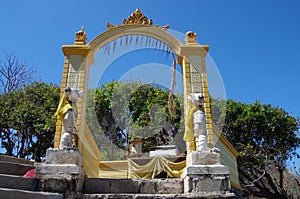Hindu temple on the Menjangan island in Indonesia