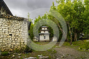 A hindu temple in Muktinath region of Upper Mustang in Nepal