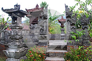 Hindu temple in Pemuteran in Indonesia photo