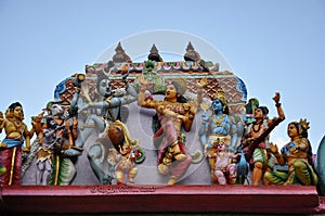 Hindu temple roof in Sri Lanka