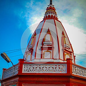 Hindu temple situated near Ganga river in Haridwar India