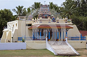 Hindu temple - Karaikudi - Tamil Nadu - India photo