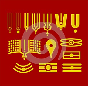 The Hindu tilak icon set with red yellow color
