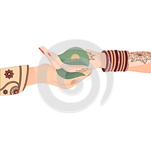 Hindu wedding Creative vector Illustration on white background photo