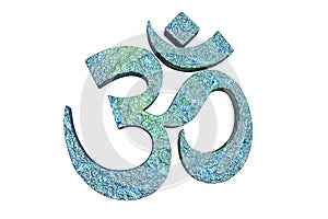 Hindu word reading Om or Aum symbol