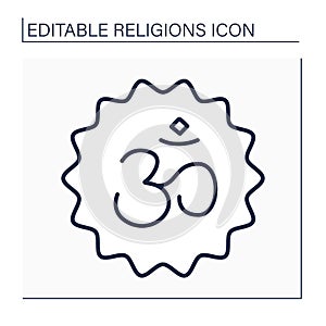 Hinduism line icon