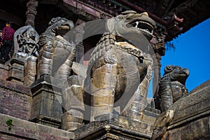 Hinduism Mythological creature , Statues of Bhakyapur , Nepal