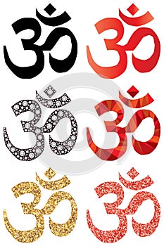 Hinduism symbol set photo