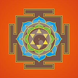Hinduism yantra sacred geometry mandala photo