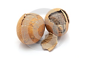 Closeup of Hingot fruit, isolated on white background.