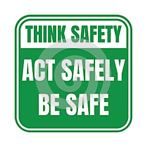 hink safety act safely be safe symbol icon