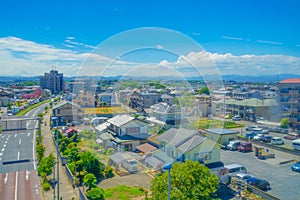 Hino City skyline and the blue sky photo