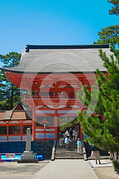 Hinomisaki Shrine located in Izumo, Shimane prefecture, Japan. The closest station for visiting here is JR Izumo station, and 45 m