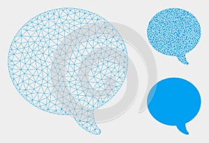 Hint Vector Mesh Wire Frame Model and Triangle Mosaic Icon