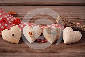 Hintergrund Holz auf Herzen