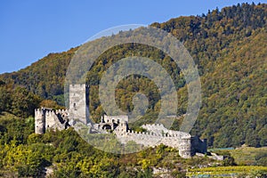 Hinterhaus castle ruins (Ruine Hinterhaus), Spitz, Wachau, UNESCO site, Lower Austria, Austria