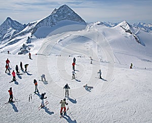 Hintertux glacier ski area in the Austrian Alps