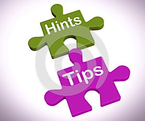 Hints Tips Puzzle Shows Suggestions And Assistance