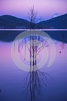 Hinze dam at dusk