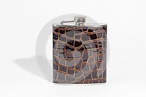 Hip flask on white