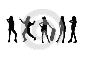 Hip Hop and Dance Kid Silhouettes