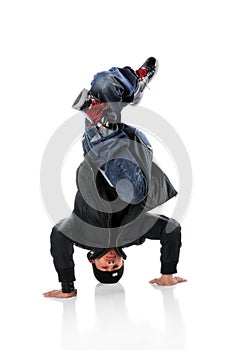 Hip Hop Dancer On Head Stand