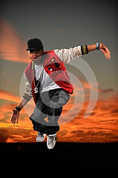 Hip Hop Dancer Jumping