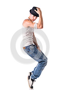 Hip hop dancer showing some movements