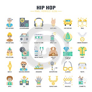 Hip Hop Elements , Pixel Perfect Icons