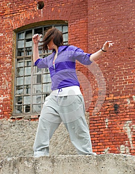 Hip hop female performing and act