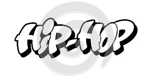 Hip hop font in graffiti style. Vector illustration.