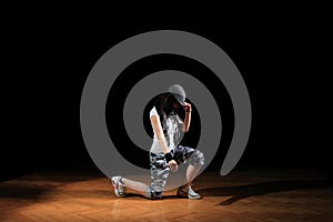 Hip hop girl in dance