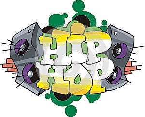 Hip Hop graffiti design photo