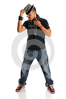 Hip Hop Man With Hat Standing