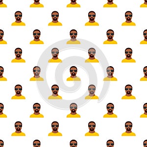 Hip hop man pattern seamless vector