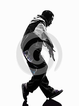 hip hop moonwalking break dancer breakdancing young man silhouette