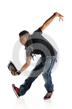 Hip Hop Style Dancer with Hat in his hand