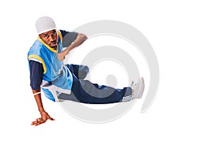 Hip-hop young man making cool move