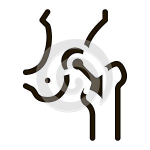 Hip Implant Replacement Biomaterial glyph icon