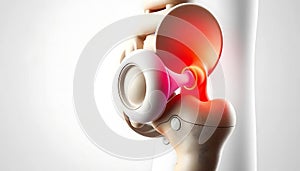 Hip Replacement Surgery Illustration Medical Image