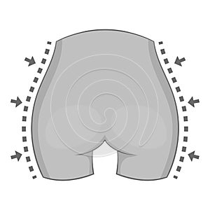 Hip surgery correction icon monochrome