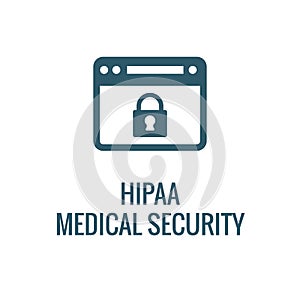 HIPAA Compliance icon set with hippa image involving medical privacy